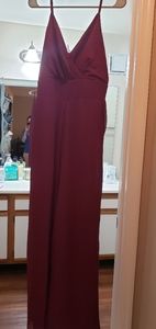 Burgundy jumpsuit